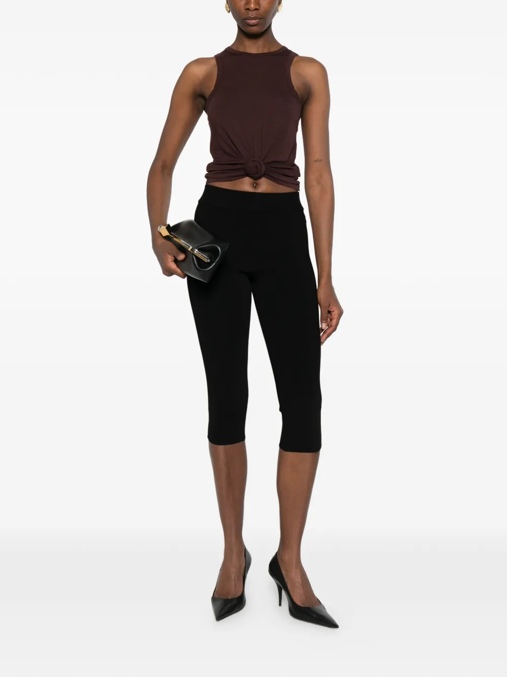  Magda Butrym Knotted Tank Top - Brown 
