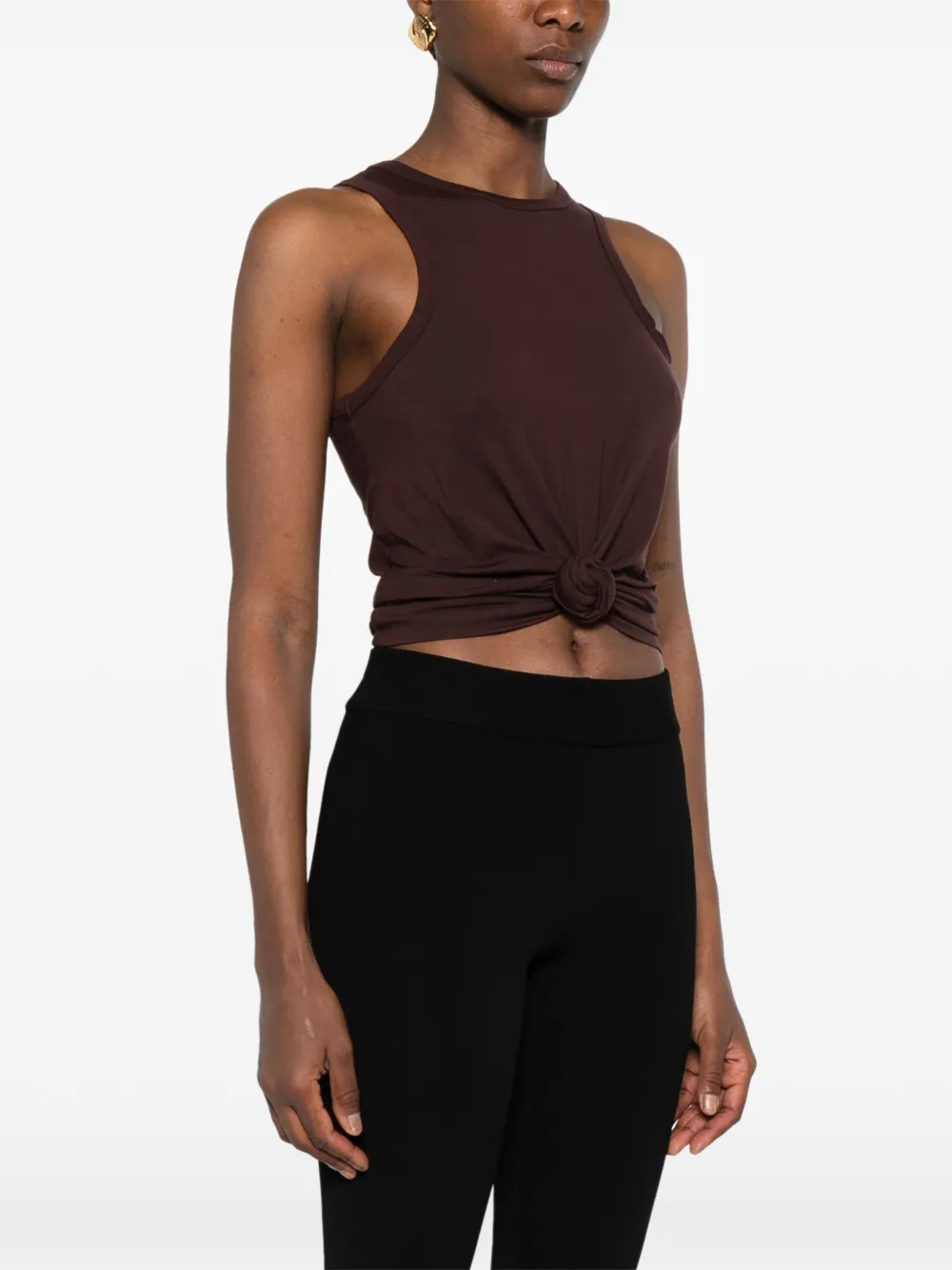  Magda Butrym Knotted Tank Top - Brown 