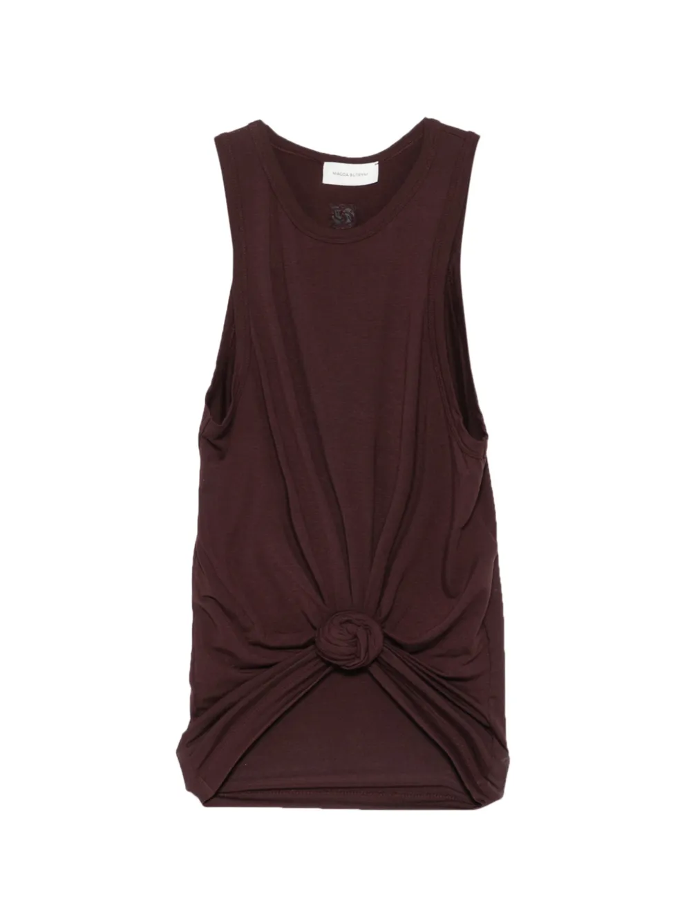 Magda Butrym knotted tank top - Marrone