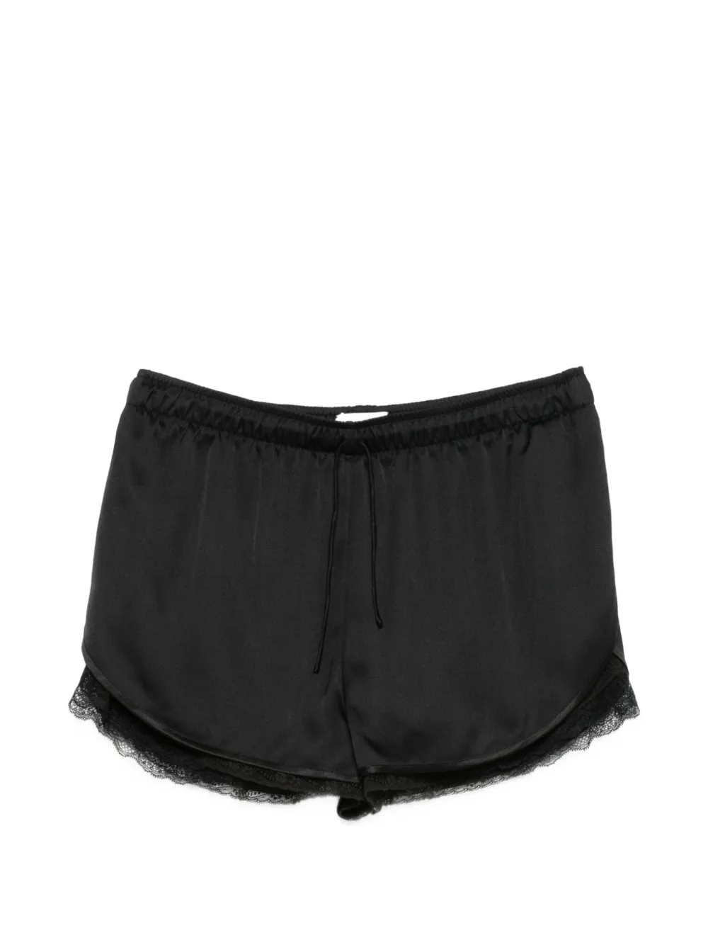 Magda Butrym lace-trim shorts - Nero