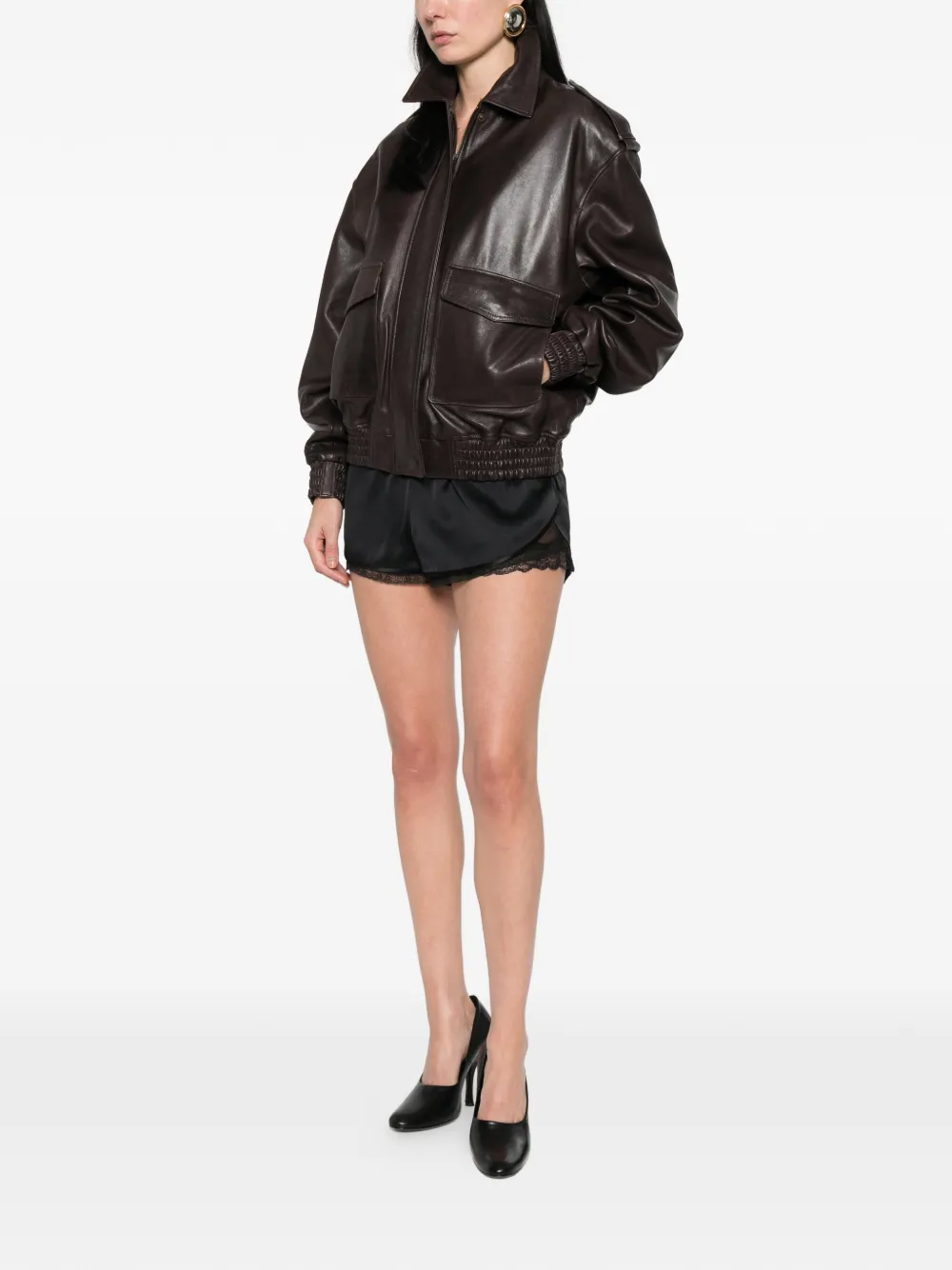  Magda Butrym Lace-trim Shorts - Black 