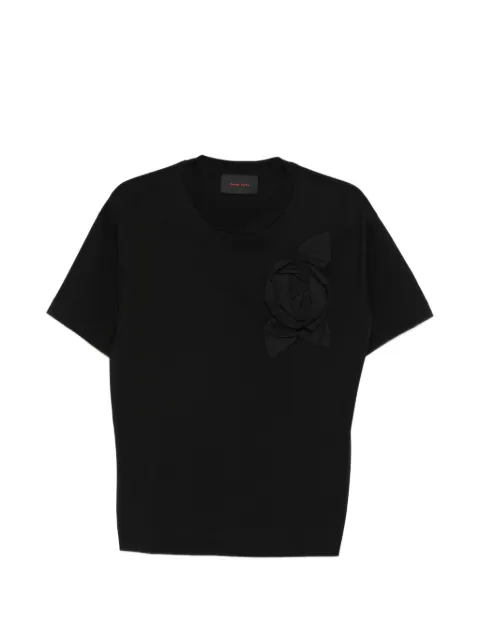 Simone Rocha flower-appliqué T-shirt