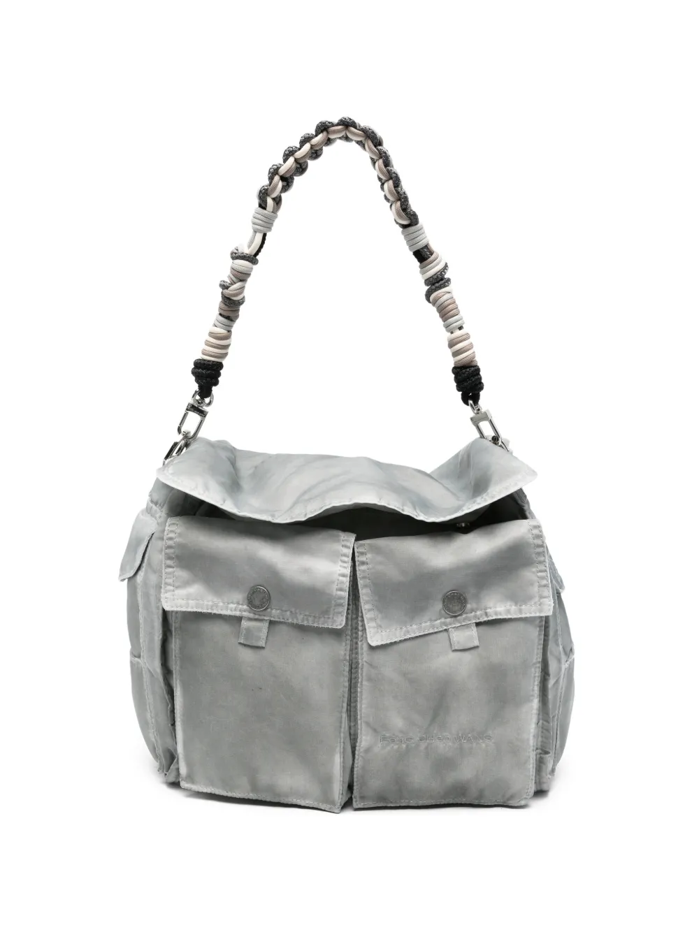 Feng Chen Wang braided-strap shoulder bag - Grigio