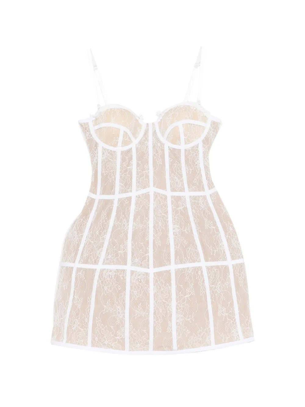 Giuseppe Di Morabito lace panelled mini dress - Bianco