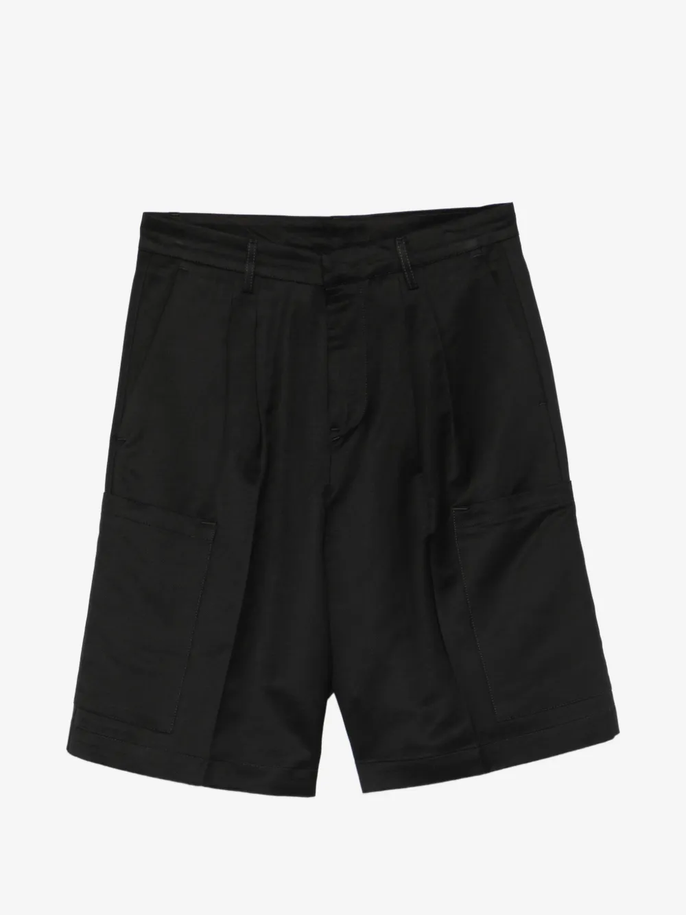 Costumein pleated cargo shorts | Black | Image 1