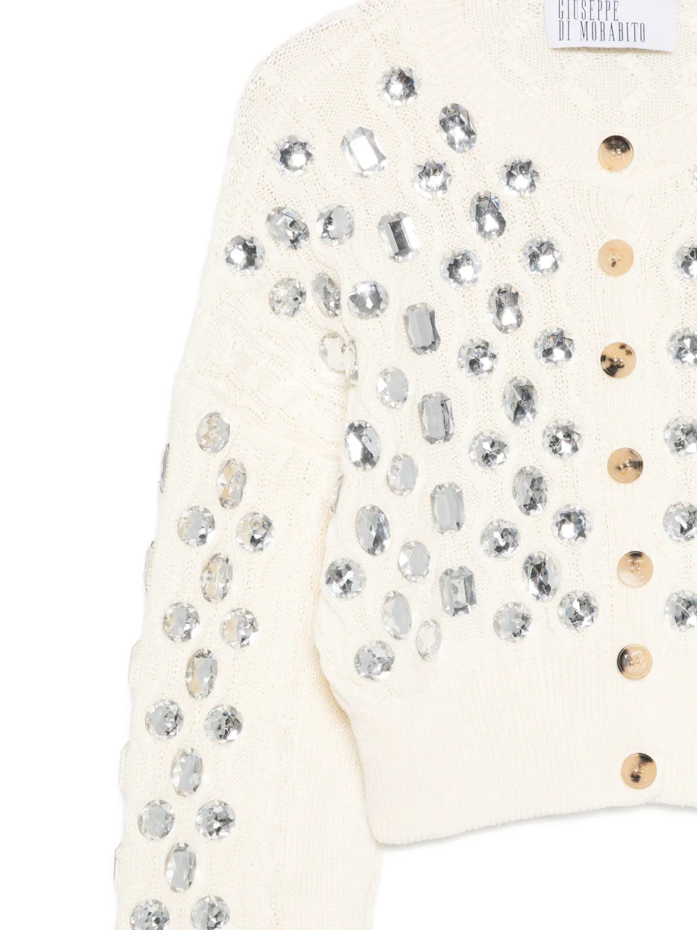  Giuseppe Di Morabito Embellished Button Cardigan - Neutrals 