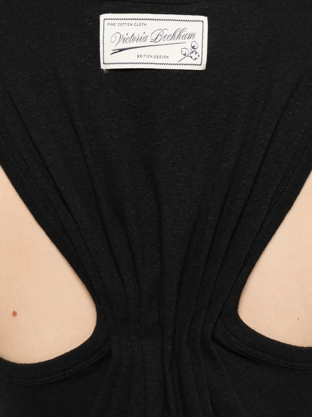 Victoria Beckham Tanktop met geplooide rug Zwart