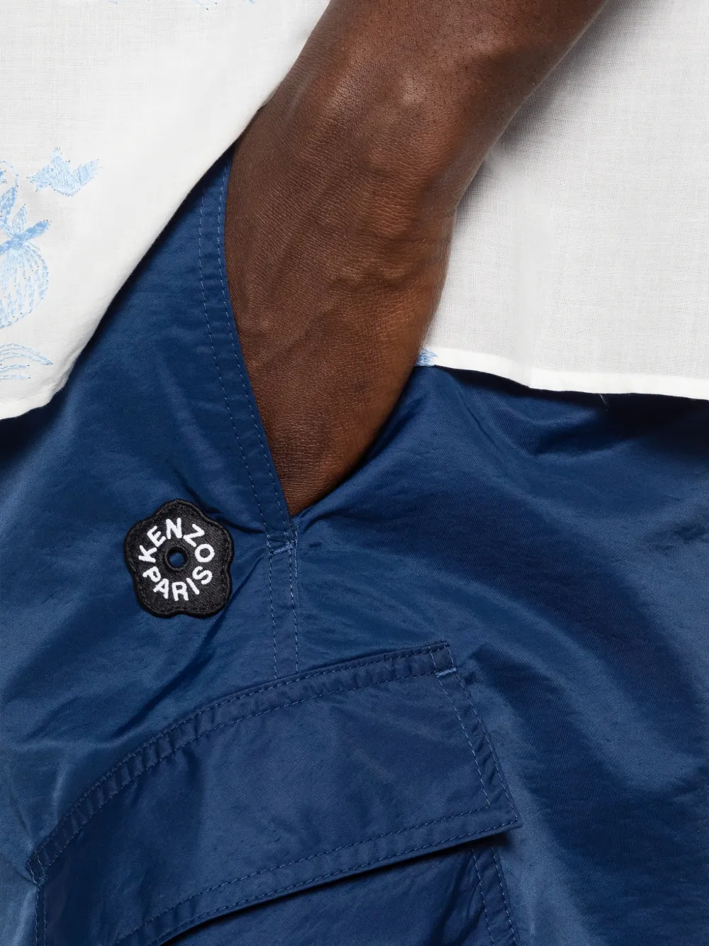 Kenzo Shorts met logopatch Blauw