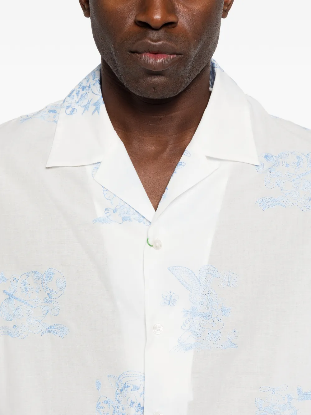Kenzo Overhemd met geborduurde dieren Wit