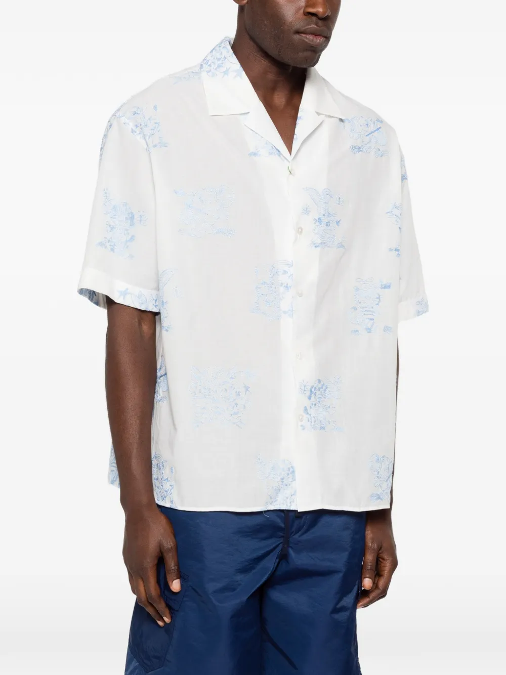  Kenzo Animals-embroidered Shirt - White 