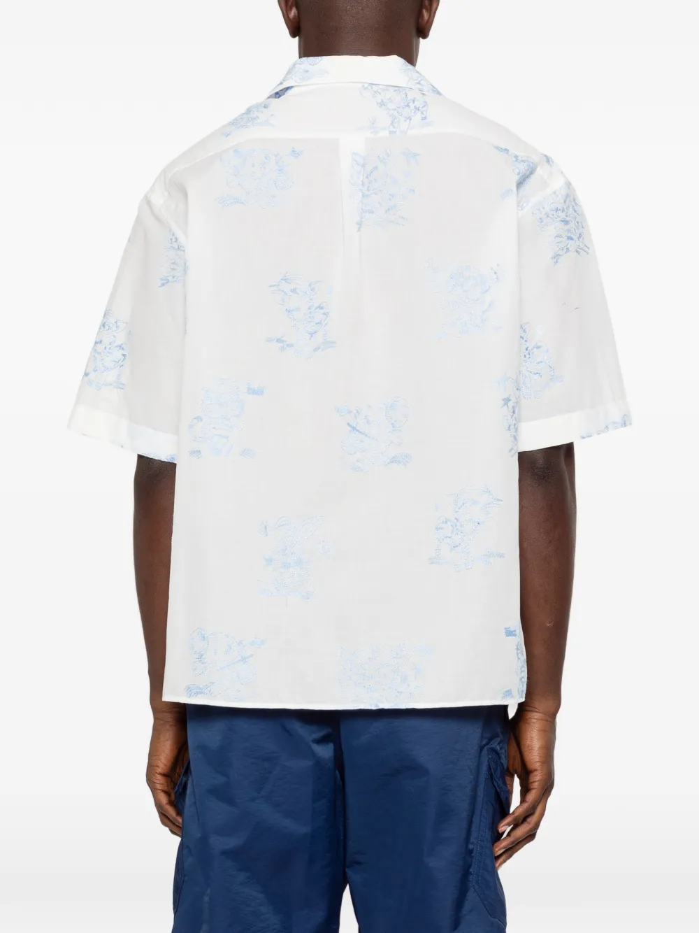 Kenzo Overhemd met geborduurde dieren Wit
