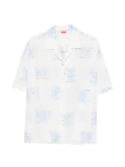 Kenzo animals-embroidered shirt