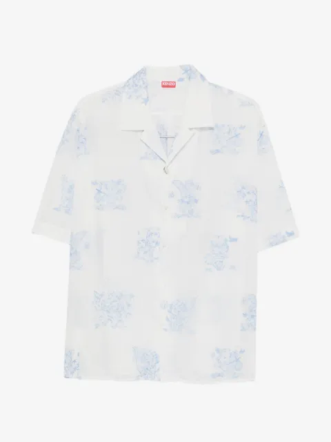 Kenzo animals-embroidered shirt