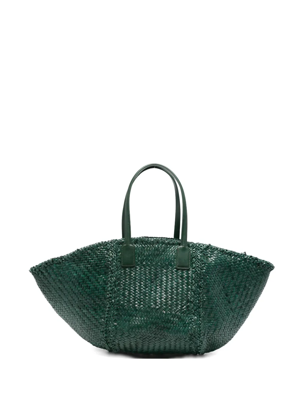 DRAGON DIFFUSION Teresa woven-leather tote bag - Verde