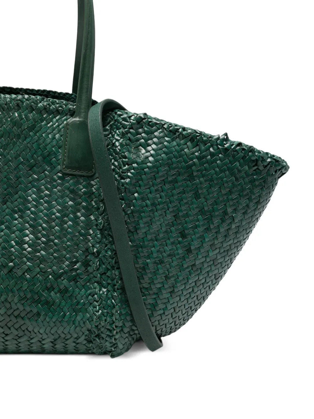 DRAGON DIFFUSION Teresa geweven leren shopper Groen