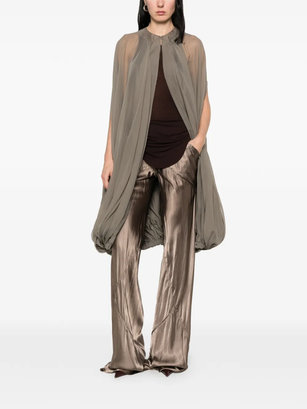 Rick Owens Luxor cape Grijs