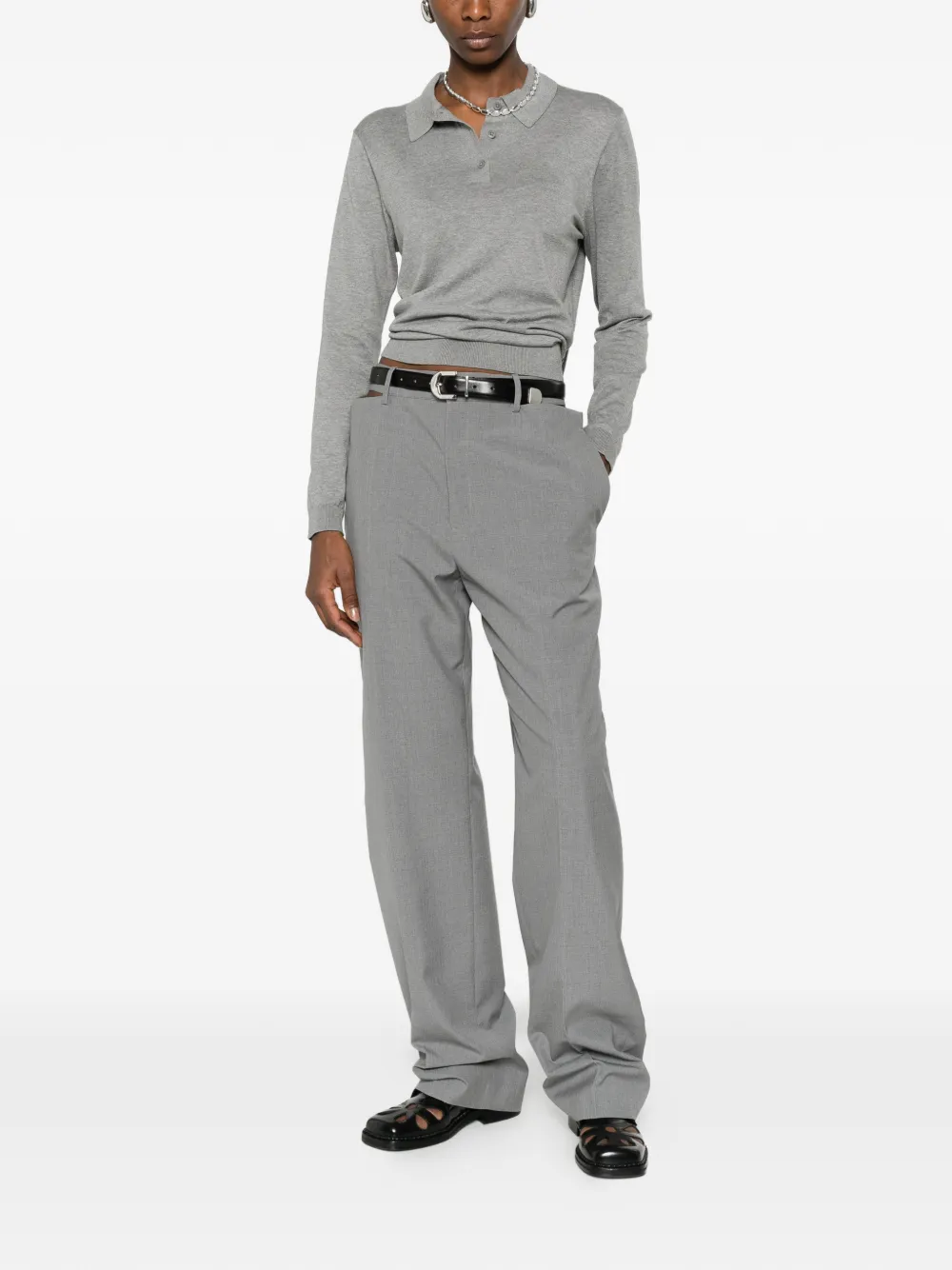 Jil Sander Broek met uitgesneden details Grijs