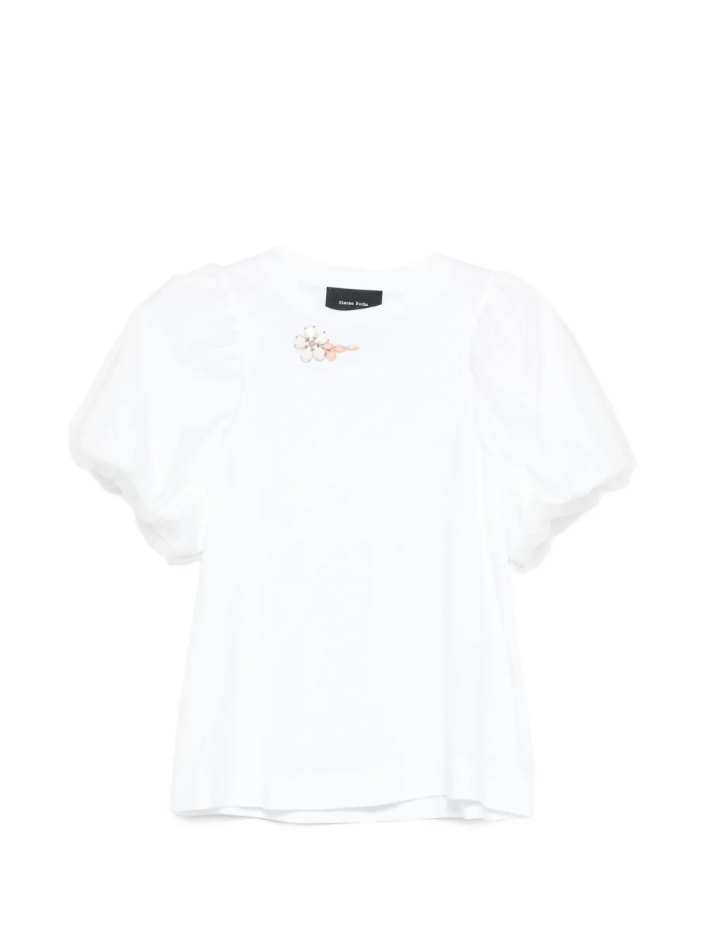 Simone Rocha puff-sleeve T-shirt - Bianco