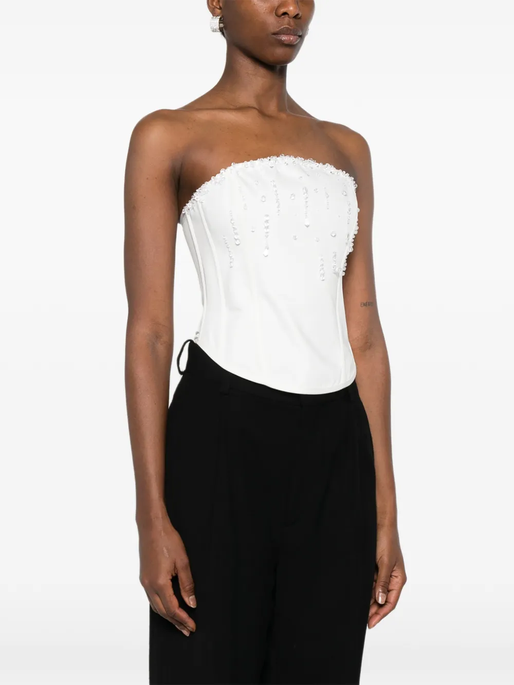  Giuseppe Di Morabito Beaded-embellishment Top - White 