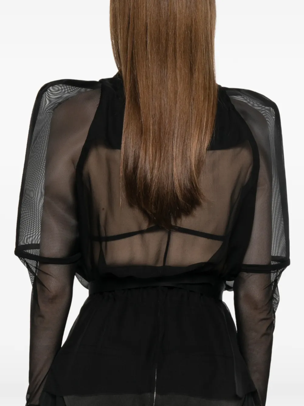 Rick Owens Jack met gestrikte taille Zwart