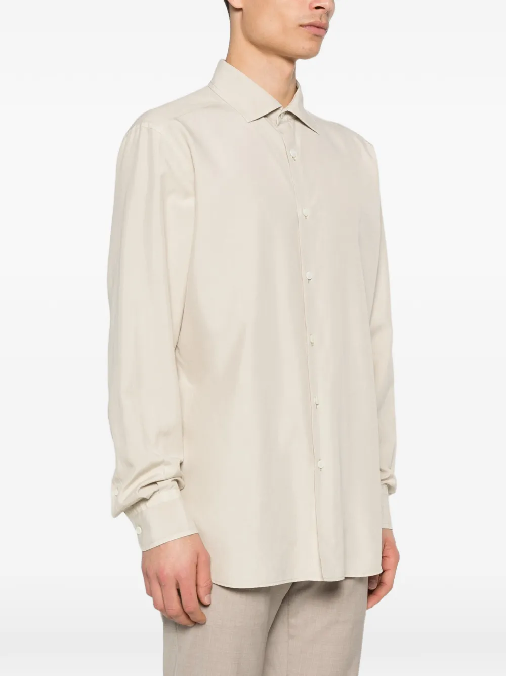  Zegna Button Shirt - Neutrals 