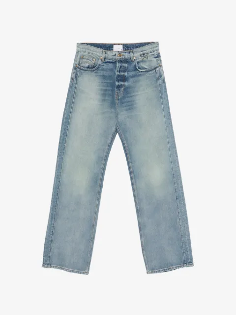 RHUDE jeans rectos con efecto lavado