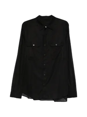 Rick Owens ボタン シャツ | ブラック | FARFETCH JP