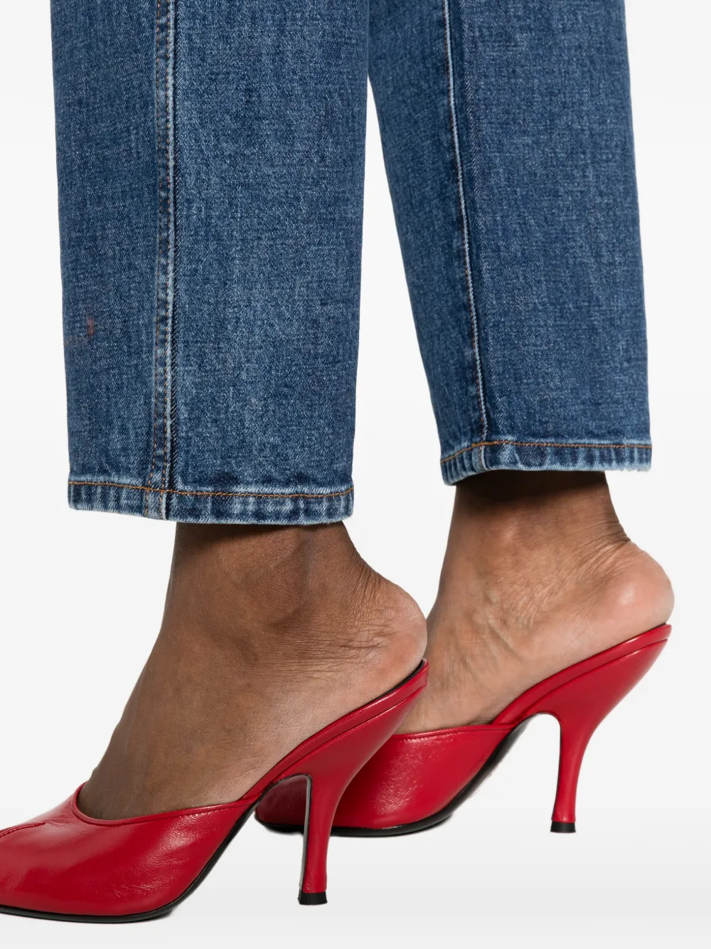 KHAITE Abigail jeans met zoom Blauw