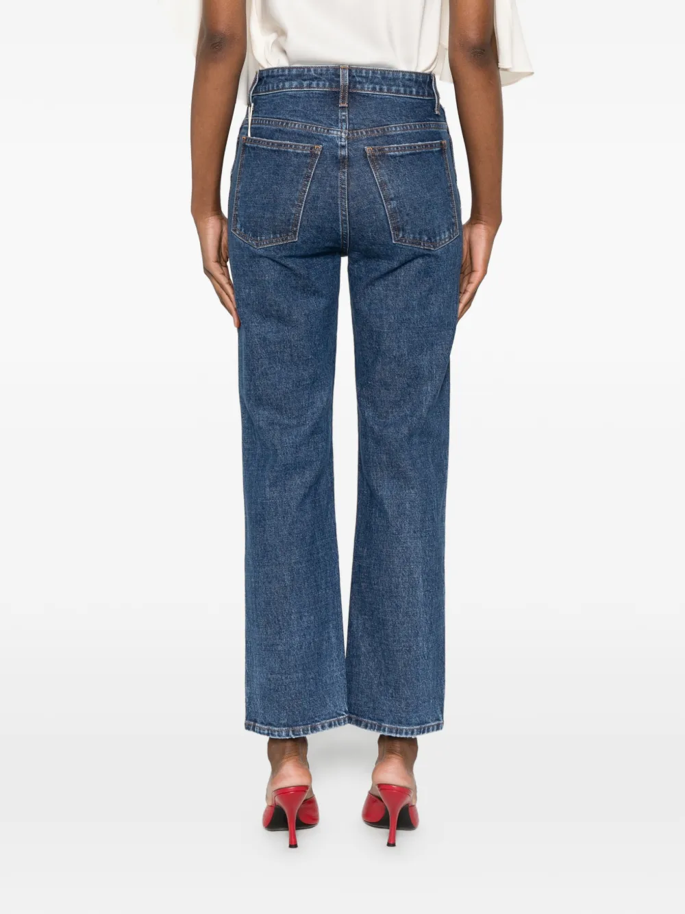 KHAITE Abigail jeans met zoom Blauw