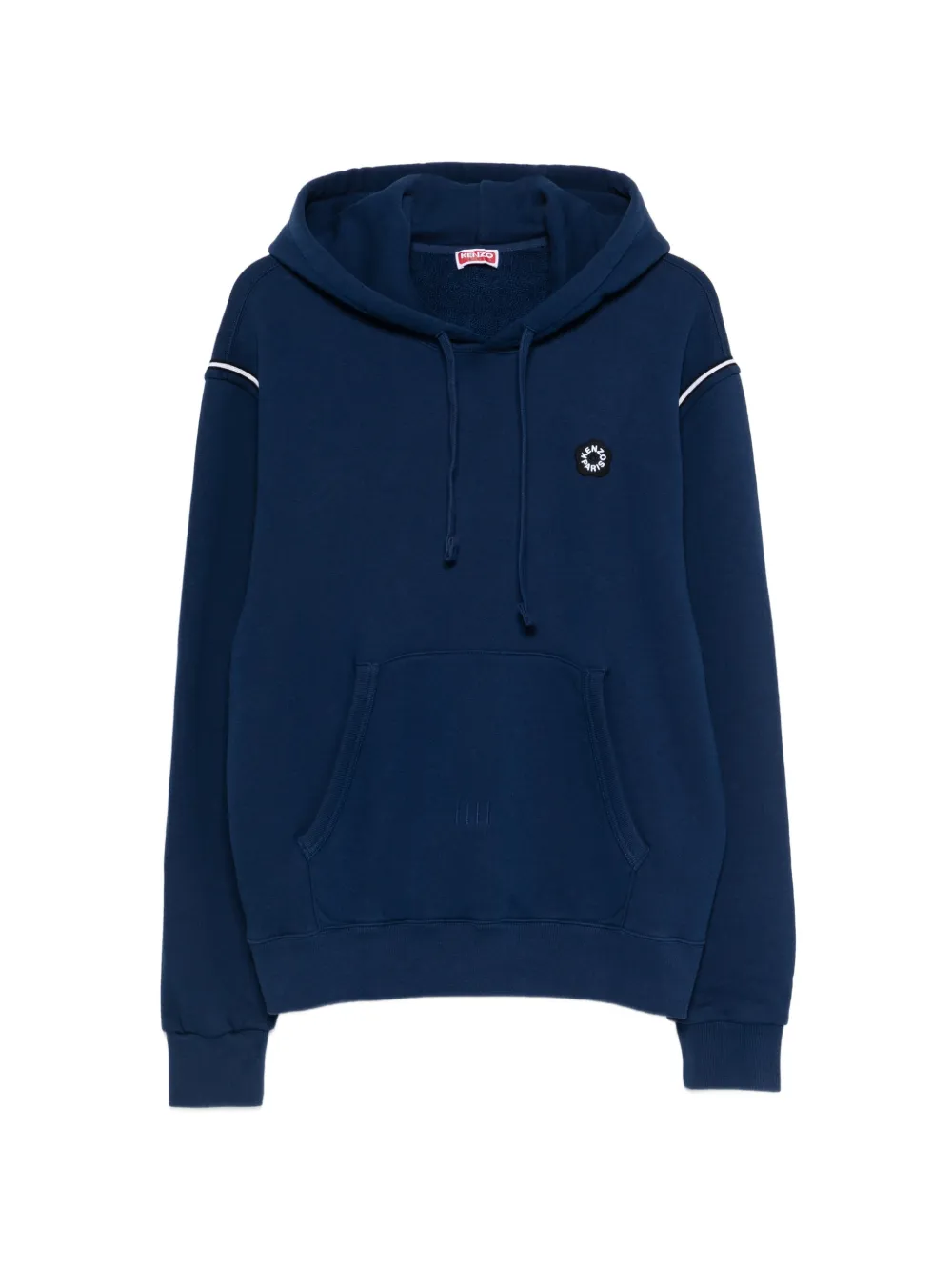 Kenzo logo-appliqué hoodie - Blu