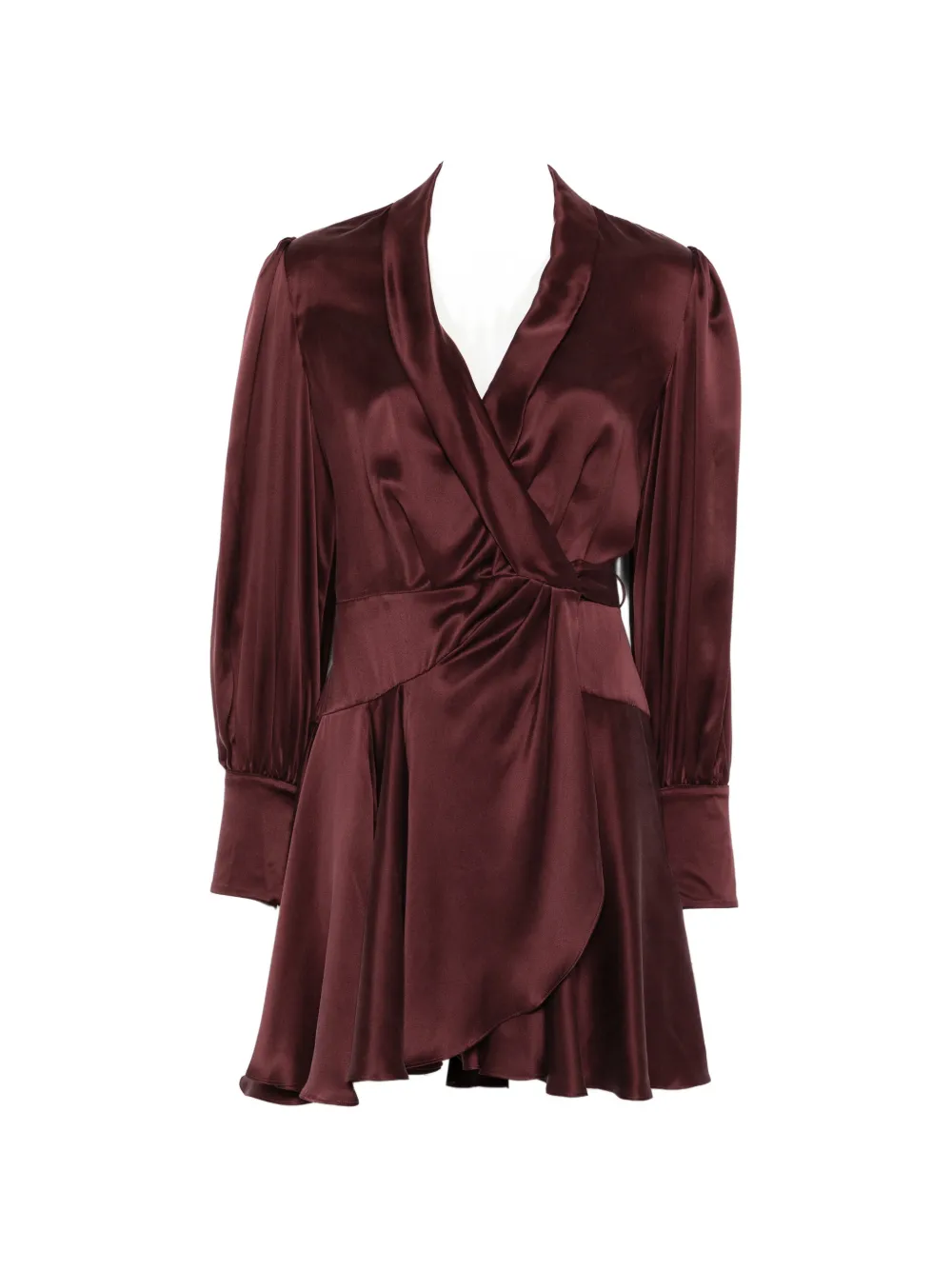 ZIMMERMANN wrap-draped mini dress - Rosso