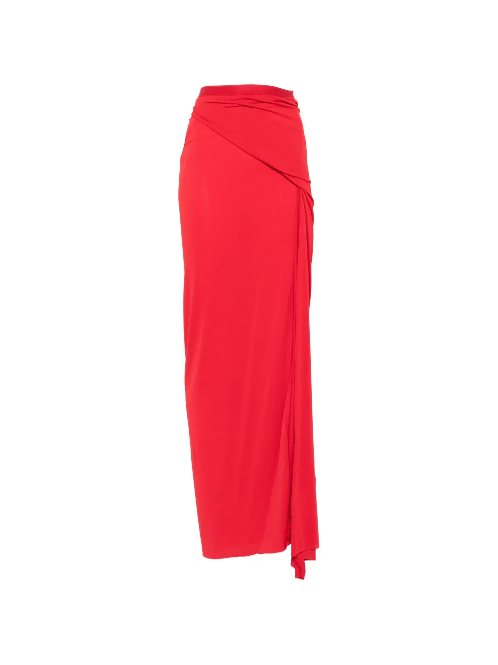 Rick Owens Lilies draped-detail maxi skirt - Rosso