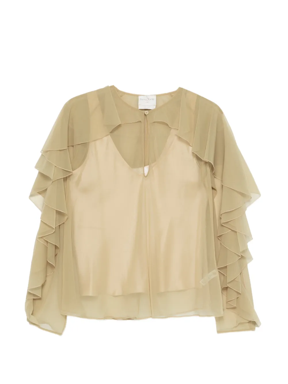 Forte Forte layered-design blouse - Verde