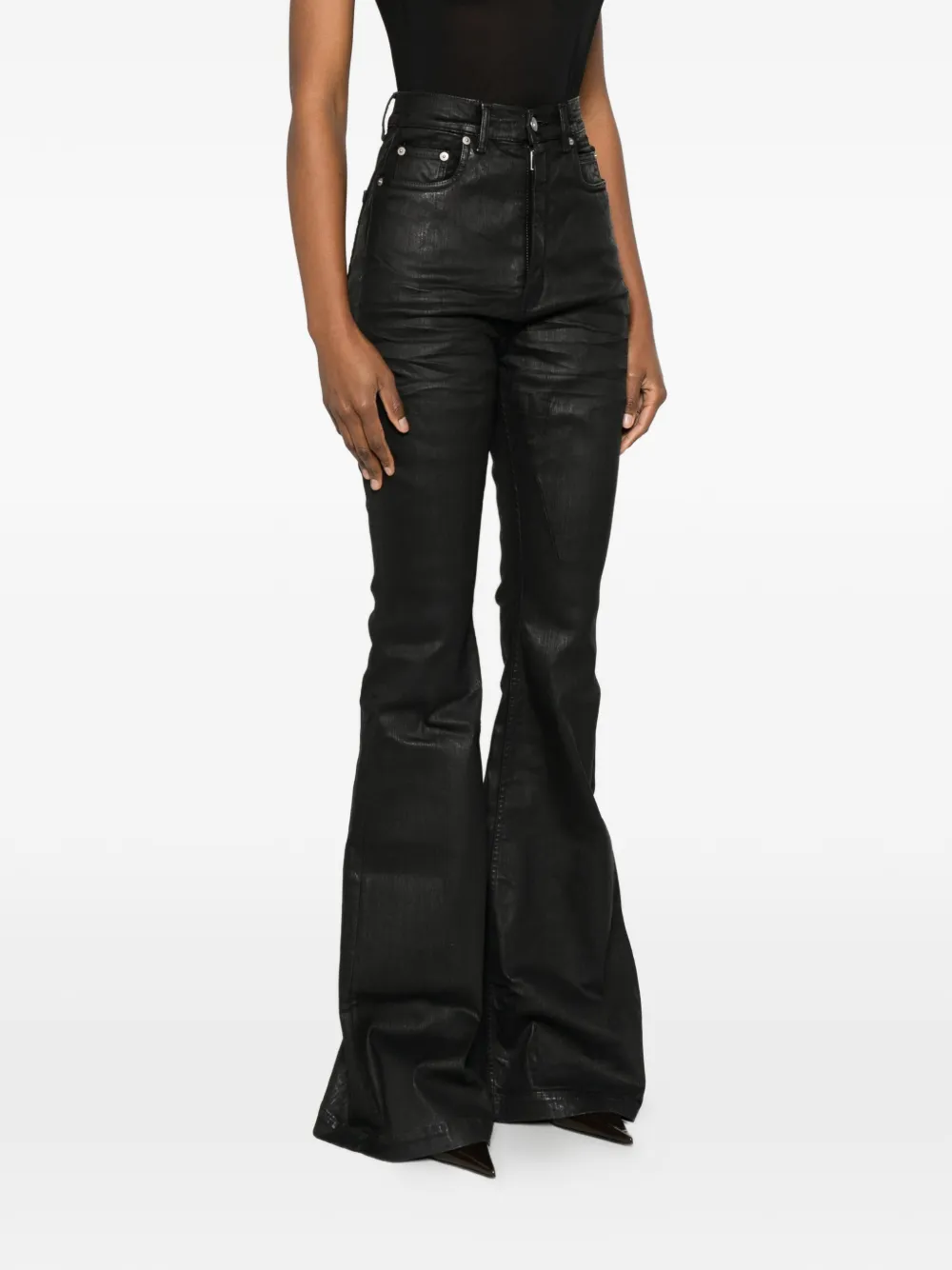  Rick Owens Drkshdw Vaqueros Bootcut Bolan - Negro 