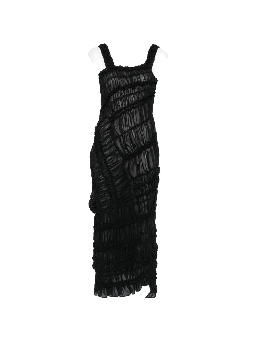 Magda Butrym ruffled midi dress - Nero