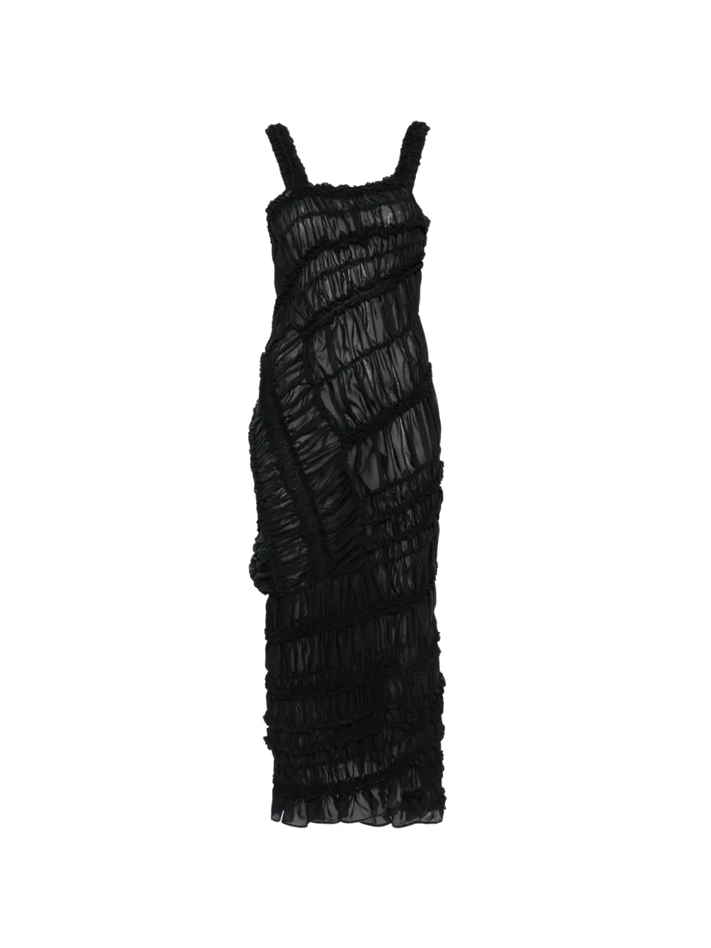 Magda Butrym ruffled midi dress - Nero