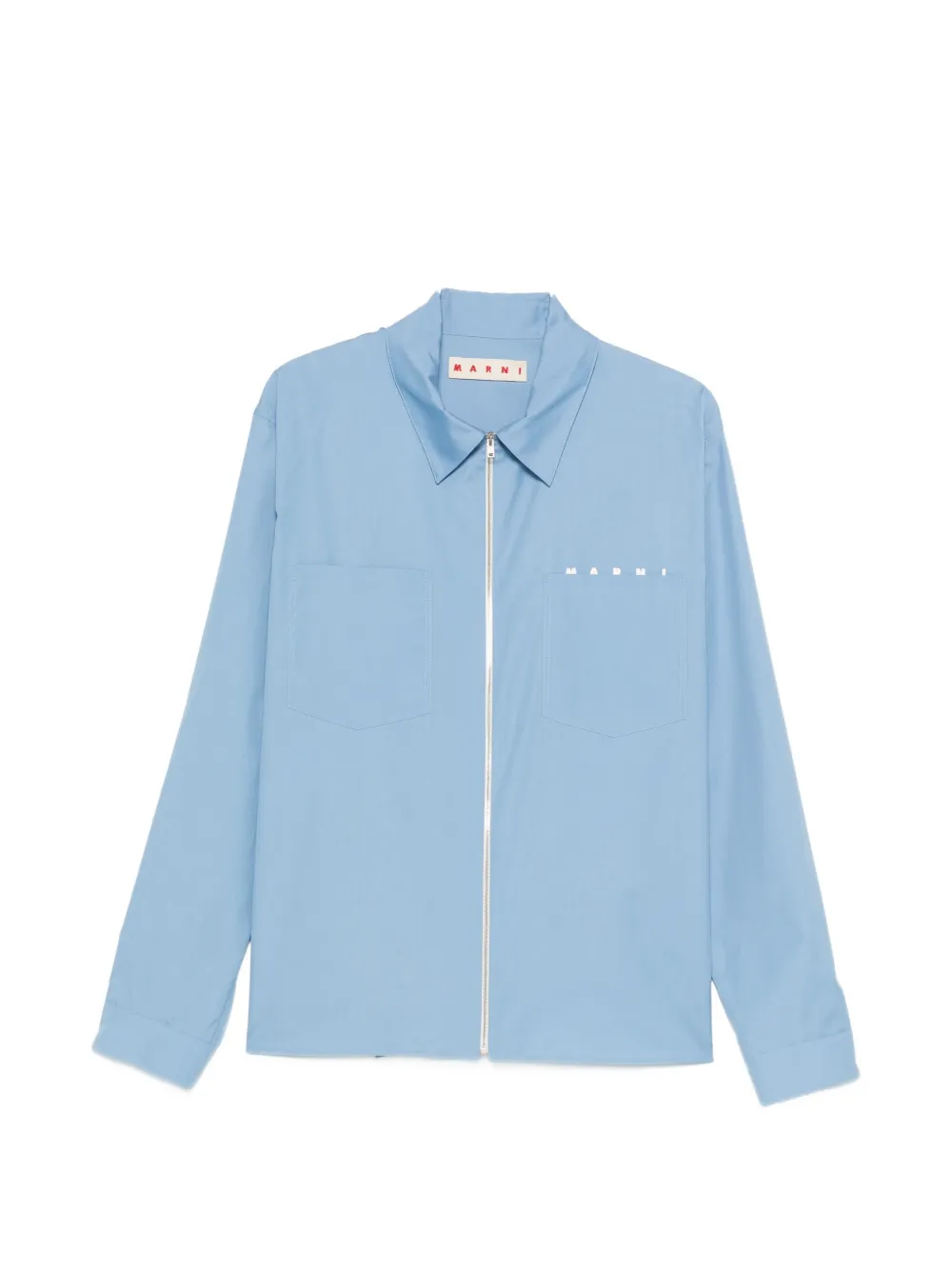 Marni logo-print shirt - Blu