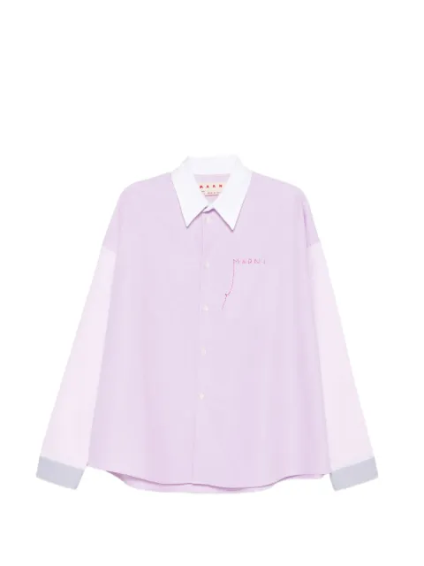 Marni colour-block pocket shirt