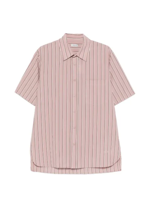 Simkhai striped-pattern short-sleeve shirt