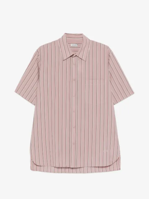 SIMKHAI  striped-pattern short-sleeve shirt