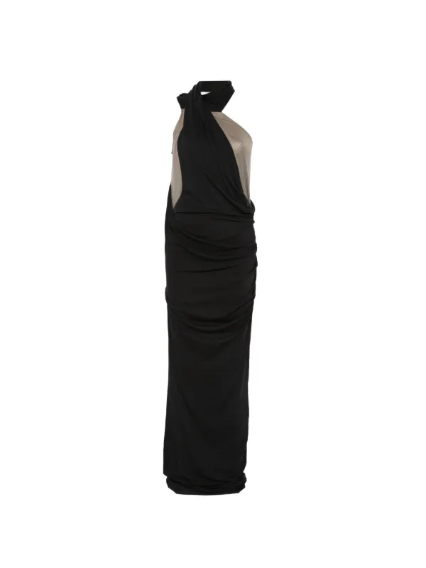 entire studios maxi dress ENTIRE STUDIOS draped-shoulder Maxi Dress | Black