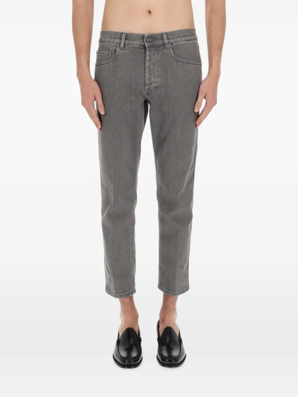 Lardini Jeans met knoopsluiting Grijs