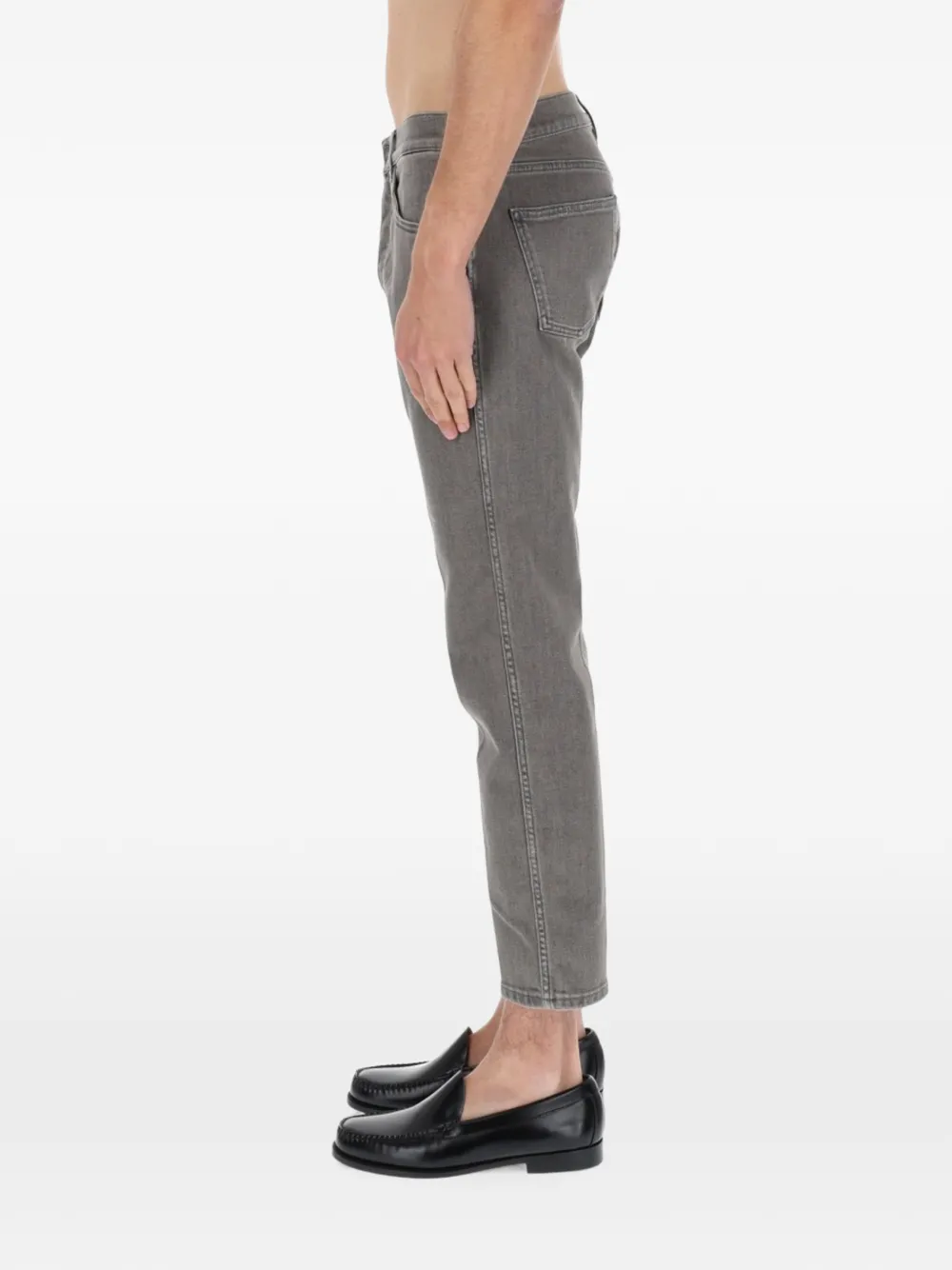 Lardini Jeans met knoopsluiting Grijs