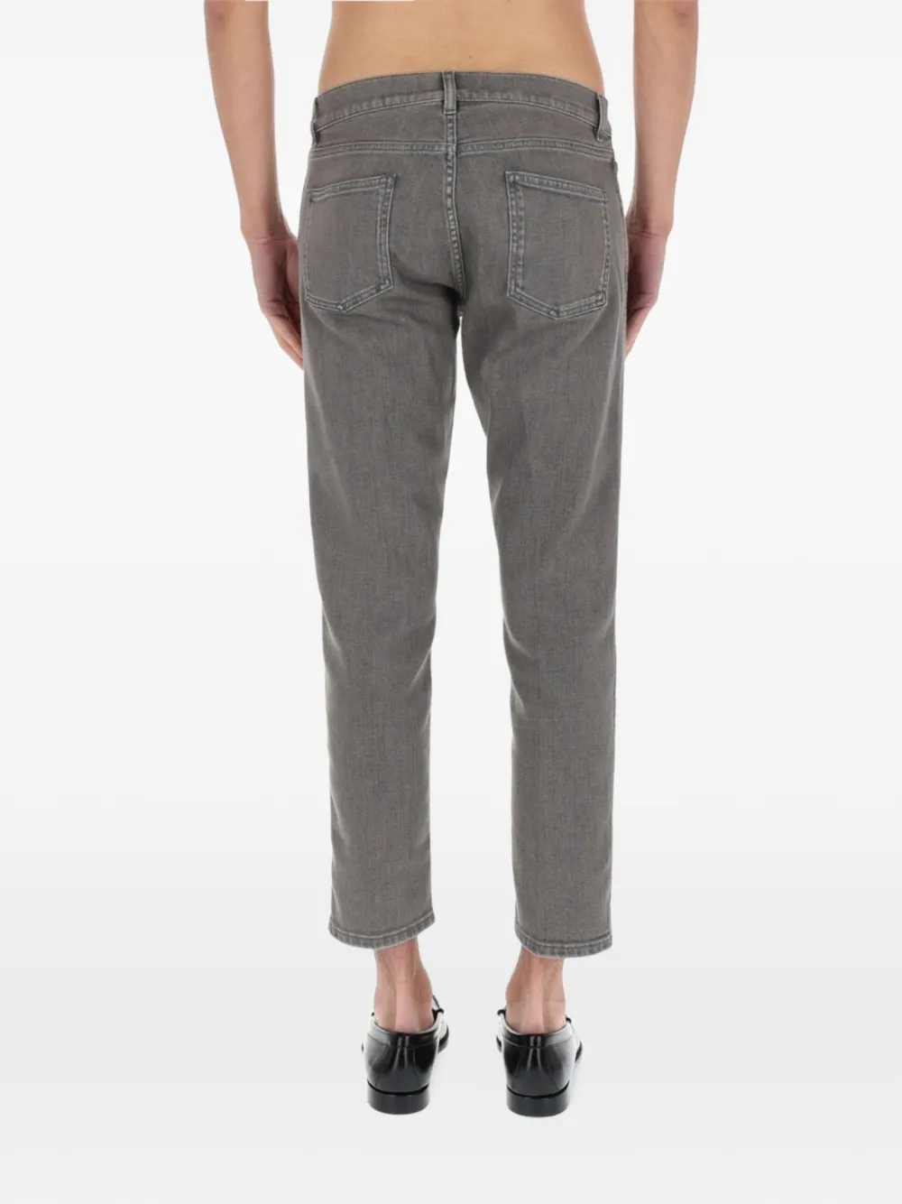 Lardini Jeans met knoopsluiting Grijs
