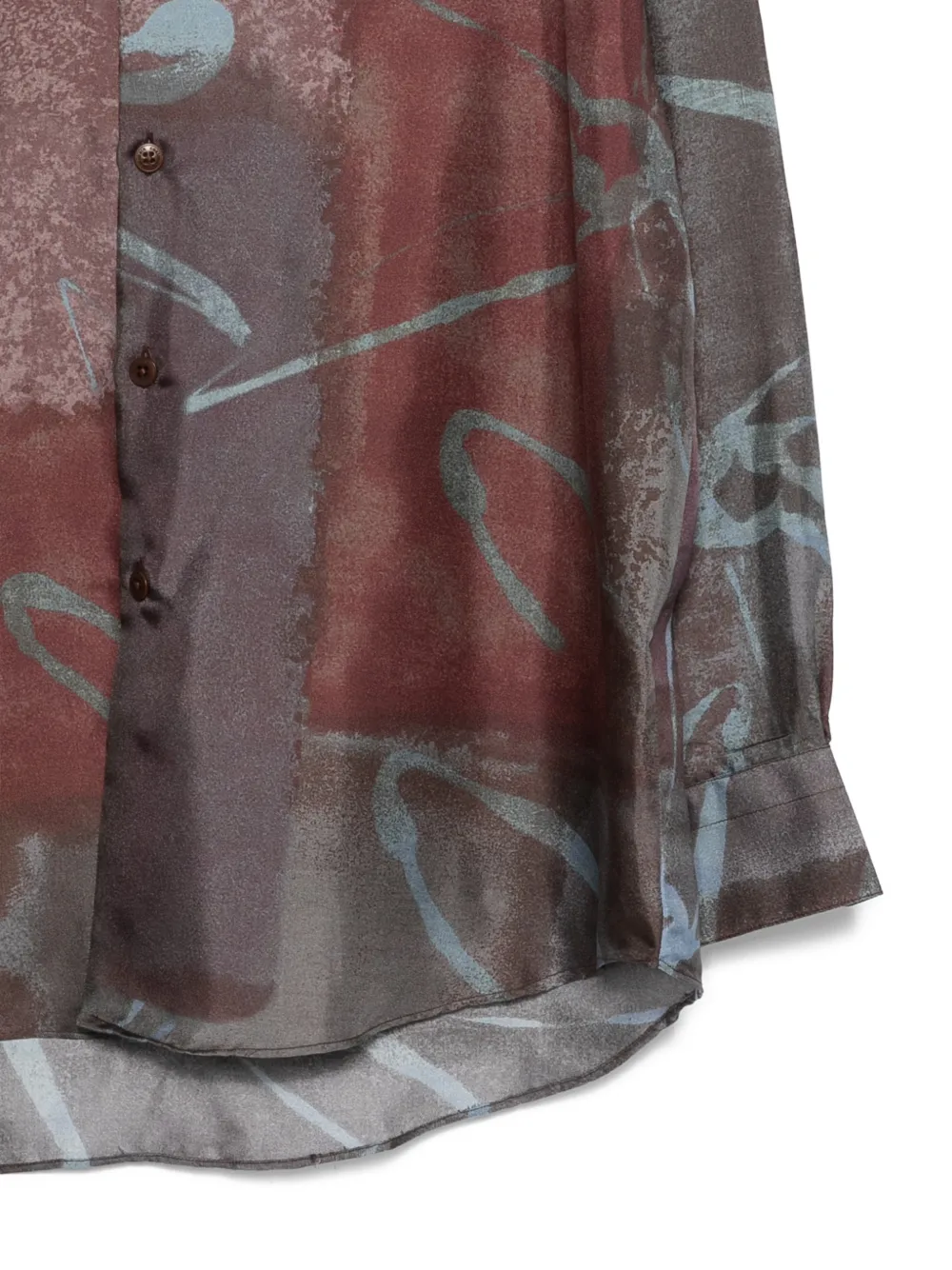  Costumein Patterned Shirt - Brown 