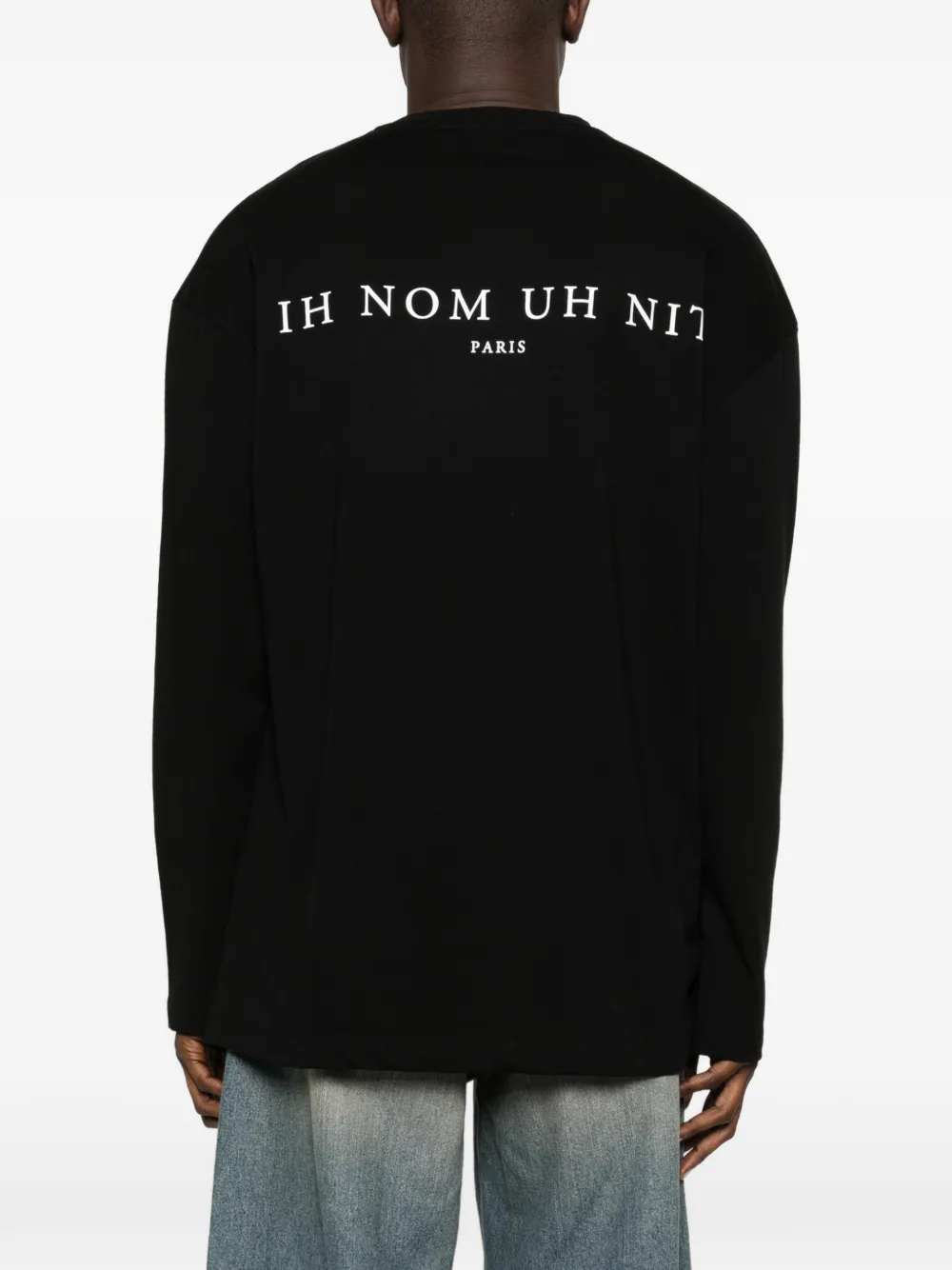 Ih Nom Uh Nit Mask Crosses sweater met ronde hals Zwart