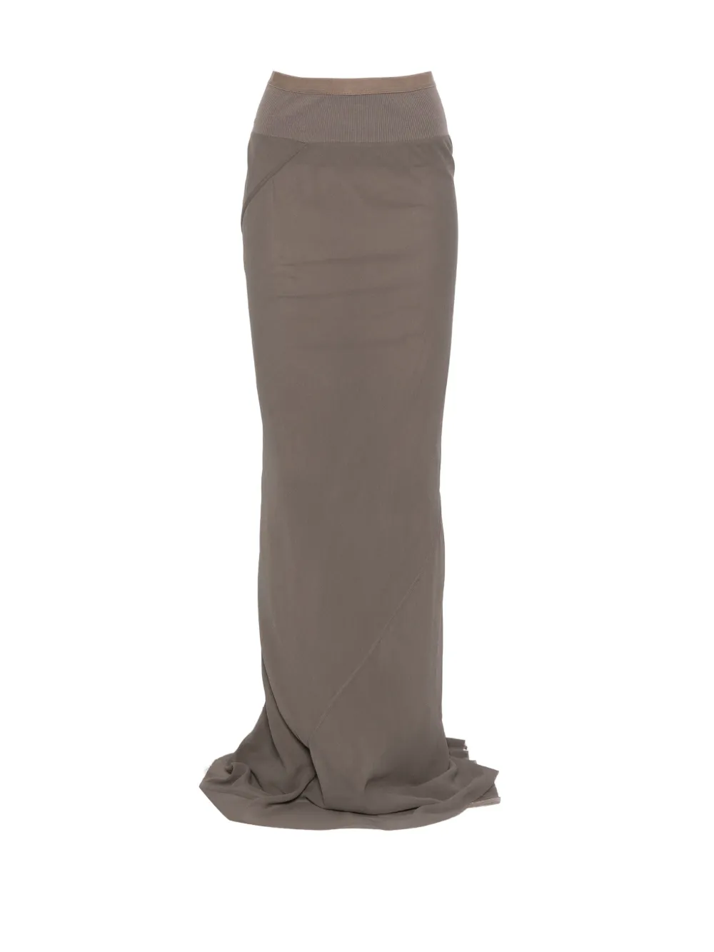 Rick Owens ribbed trim maxi skirt - Grigio