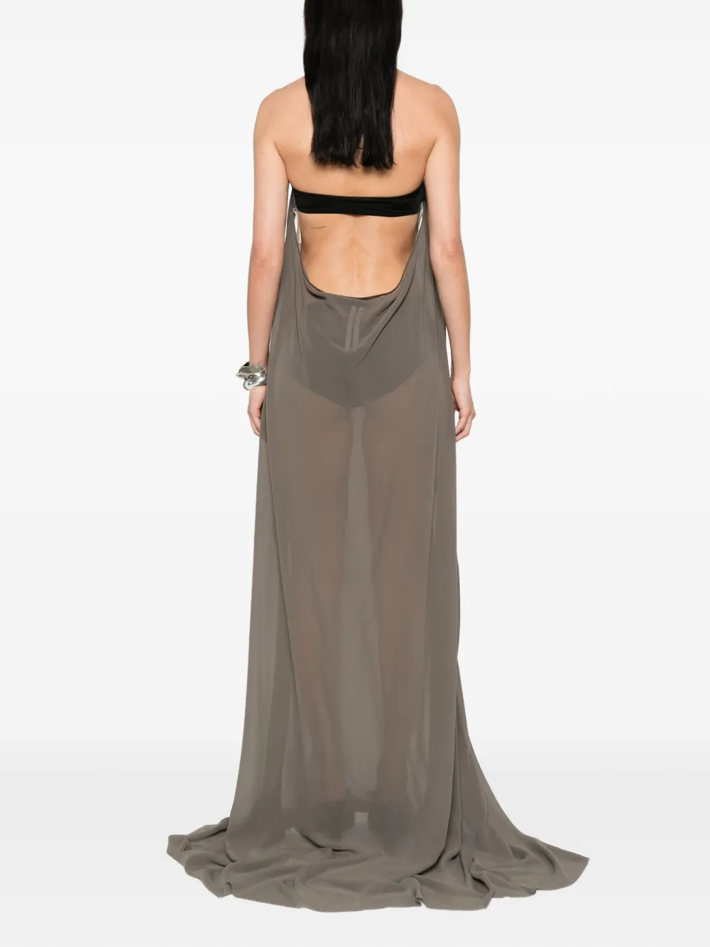 Rick Owens Haltar mouwloze maxi-jurk Bruin