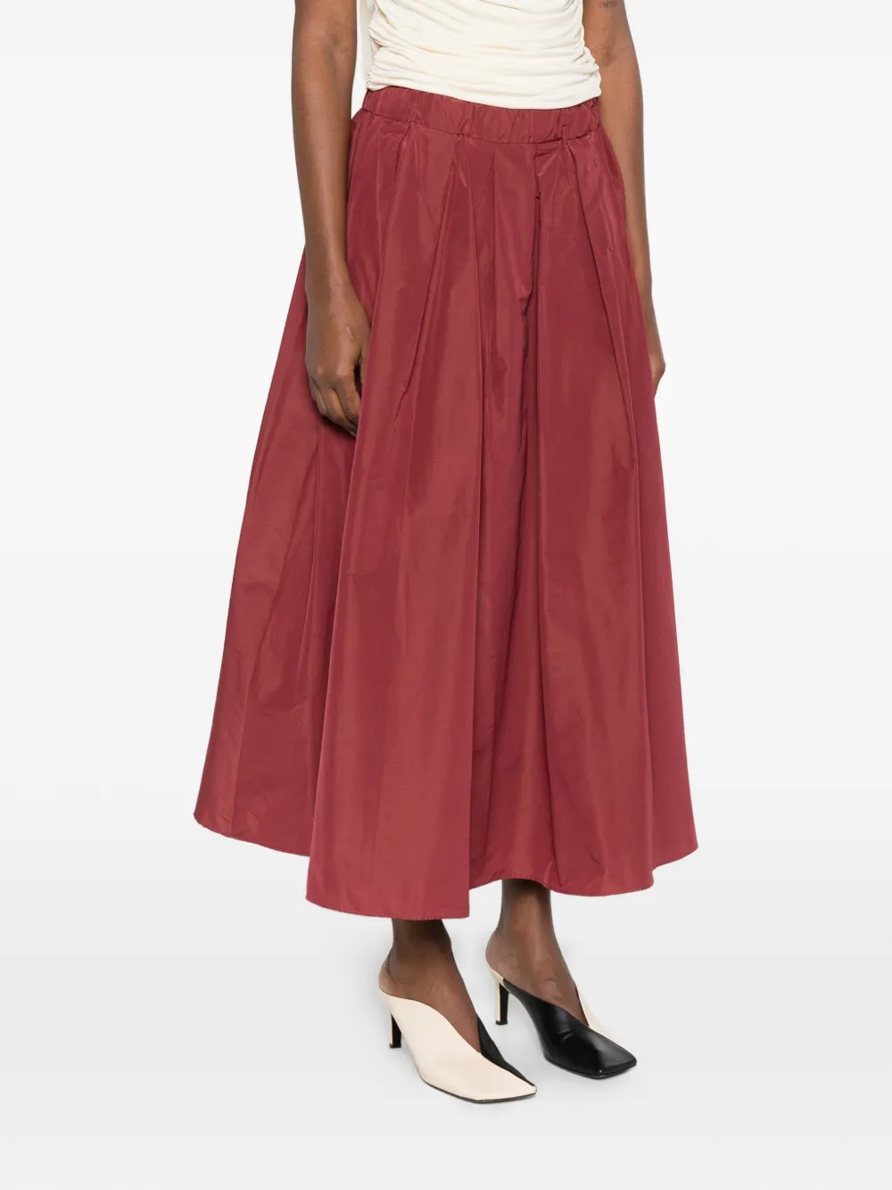  Weekend Max Mara Pleated Skirt - Red 