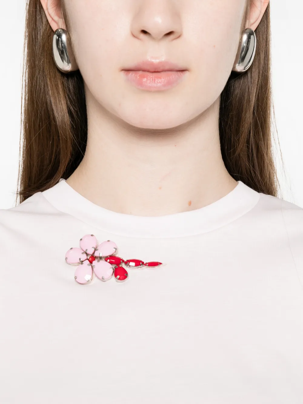 Simone Rocha T-shirt met pofmouwen Roze